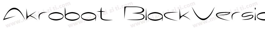 Akrobat BlackVersion字体转换